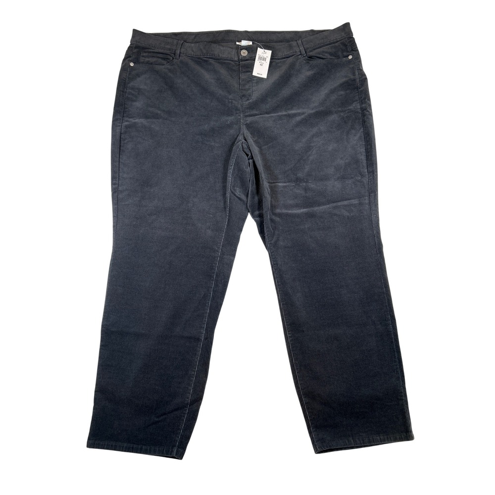 J. Jill‎ Black Corduroy Straight Leg Pants Women 4X Plus Size Stretch New NWT